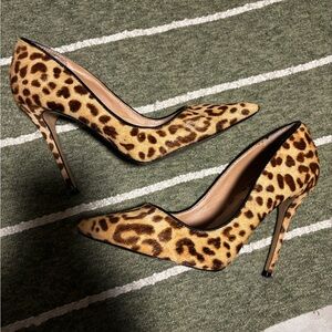 Steve Madden Leopard Print Pointed Stiletto Pumps - Brown/Tan